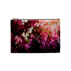 Pink Flower Cosmetic Bag (medium) by artworkshop