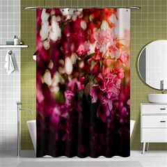 Pink Flower Shower Curtain 48  X 72  (small)  by artworkshop