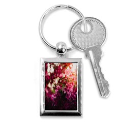 Pink Flower Key Chain (rectangle) by artworkshop