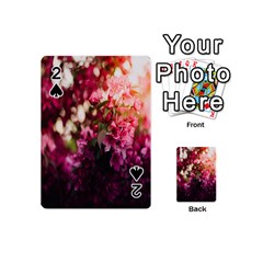 Pink Flower Playing Cards 54 Designs (mini) by artworkshop