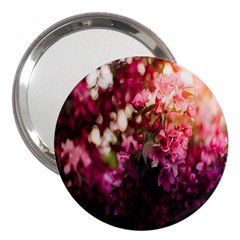 Pink Flower 3  Handbag Mirrors by artworkshop