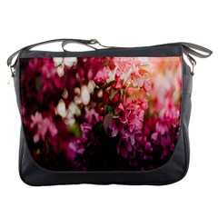 Pink Flower Messenger Bag