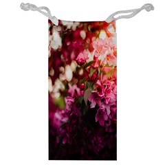 Pink Flower Jewelry Bag by artworkshop