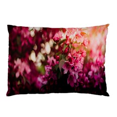 Pink Flower Pillow Case (two Sides) by artworkshop