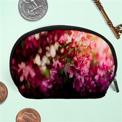 Pink Flower Accessory Pouch (large) by artworkshop