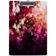 Pink Flower A4 Acrylic Clipboard by artworkshop