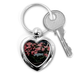 Pink Peony  Flower Key Chain (heart) by artworkshop