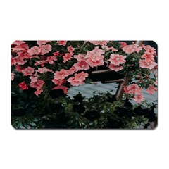 Pink Peony  Flower Magnet (rectangular) by artworkshop