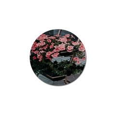 Pink Peony  Flower Golf Ball Marker by artworkshop