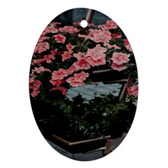 Pink Peony  Flower Oval Ornament (two Sides) by artworkshop