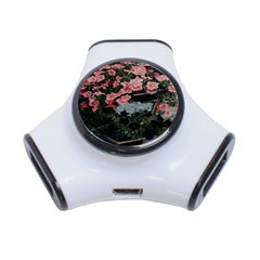 Pink Peony  Flower 3-port Usb Hub by artworkshop