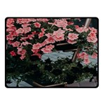 Pink Peony  Flower Two Sides Fleece Blanket (Small) 45 x34  Blanket Back