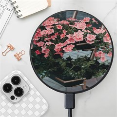 Pink Peony  Flower Wireless Fast Charger(black) by artworkshop