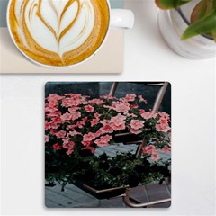 Pink Peony  Flower Uv Print Square Tile Coaster  by artworkshop