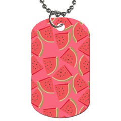 Watermelon Background Watermelon Wallpaper Dog Tag (one Side) by pakminggu