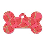 Watermelon Background Watermelon Wallpaper Dog Tag Bone (Two Sides) Front