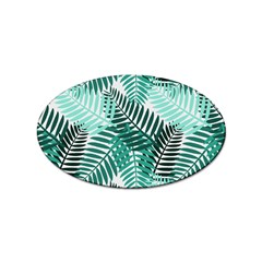 Background Pattern Texture Leaves Design Wallpaper Sticker Oval (10 Pack) by pakminggu