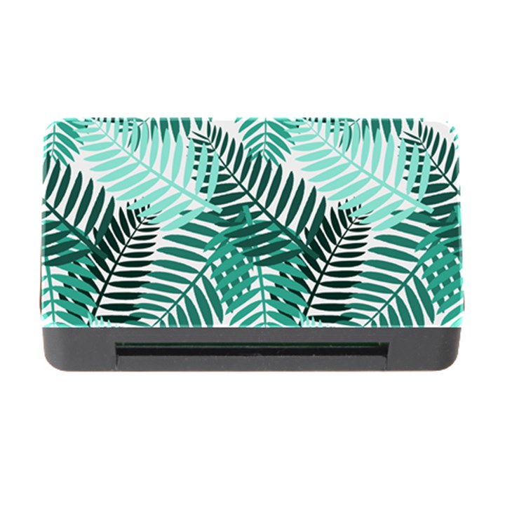 Background Pattern Texture Leaves Design Wallpaper Memory Card Reader with CF