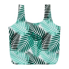 Background Pattern Texture Leaves Design Wallpaper Full Print Recycle Bag (l) by pakminggu