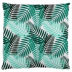 Background Pattern Texture Leaves Design Wallpaper Large Premium Plush Fleece Cushion Case (one Side) by pakminggu