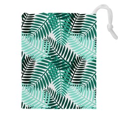 Background Pattern Texture Leaves Design Wallpaper Drawstring Pouch (4xl) by pakminggu