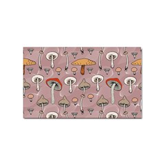 Mushrooms Autumn Fall Pattern Seamless Decorative Sticker (rectangular) by pakminggu