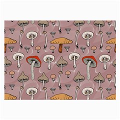 Mushrooms Autumn Fall Pattern Seamless Decorative Large Glasses Cloth by pakminggu