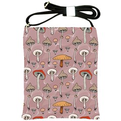 Mushrooms Autumn Fall Pattern Seamless Decorative Shoulder Sling Bag by pakminggu