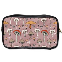 Mushrooms Autumn Fall Pattern Seamless Decorative Toiletries Bag (two Sides) by pakminggu