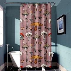 Mushrooms Autumn Fall Pattern Seamless Decorative Shower Curtain 36  X 72  (stall)  by pakminggu