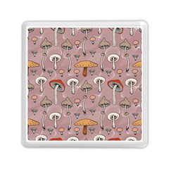 Mushrooms Autumn Fall Pattern Seamless Decorative Memory Card Reader (square) by pakminggu