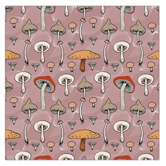 Mushrooms Autumn Fall Pattern Seamless Decorative Square Satin Scarf (36  X 36 ) by pakminggu