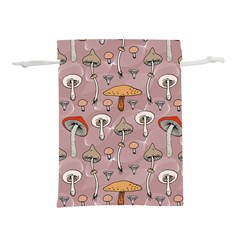 Mushrooms Autumn Fall Pattern Seamless Decorative Lightweight Drawstring Pouch (s) by pakminggu