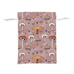 Mushrooms Autumn Fall Pattern Seamless Decorative Lightweight Drawstring Pouch (S) Back