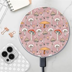 Mushrooms Autumn Fall Pattern Seamless Decorative Wireless Fast Charger(white) by pakminggu