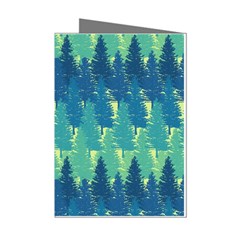 Christmas Trees Pattern Digital Paper Seamless Mini Greeting Cards (Pkg of 8)