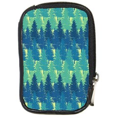 Christmas Trees Pattern Digital Paper Seamless Compact Camera Leather Case