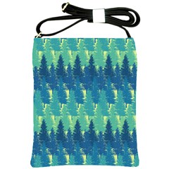 Christmas Trees Pattern Digital Paper Seamless Shoulder Sling Bag