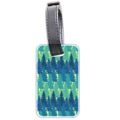 Christmas Trees Pattern Digital Paper Seamless Luggage Tag (two Sides)