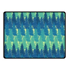 Christmas Trees Pattern Digital Paper Seamless Two Sides Fleece Blanket (small)