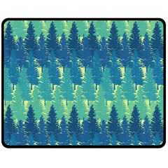 Christmas Trees Pattern Digital Paper Seamless Two Sides Fleece Blanket (medium)