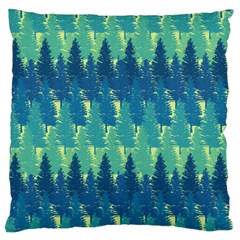 Christmas Trees Pattern Digital Paper Seamless Large Premium Plush Fleece Cushion Case (one Side)