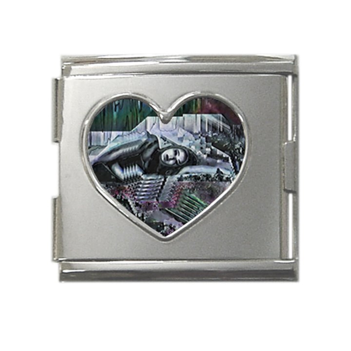 Cyberpunk Drama Mega Link Heart Italian Charm (18mm)