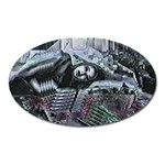 Cyberpunk Drama Oval Magnet Front