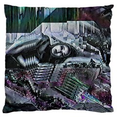 Cyberpunk Drama Large Cushion Case (one Side) by MRNStudios