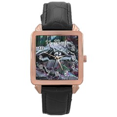 Cyberpunk Drama Rose Gold Leather Watch 