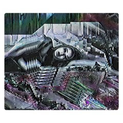 Cyberpunk Drama Two Sides Premium Plush Fleece Blanket (small)