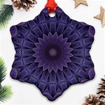 Shape Geometric Symmetrical Symmetry Wallpaper Snowflake Ornament (Two Sides) Back