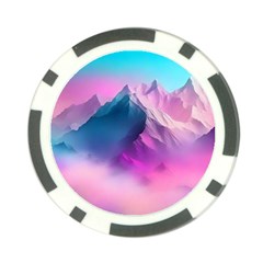 Landscape Mountain Colorful Nature Poker Chip Card Guard