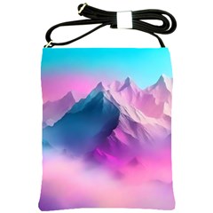 Landscape Mountain Colorful Nature Shoulder Sling Bag by Ravend